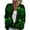 Dark Green, variant on St. Patrick's Day Green Cardigan for Women Lucky Shamrock Pattern Sweaters Y2k Button Down Long Sleeve Knit Cardigans Open Front Sweaters Coat