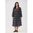 thumbnail image 2 of TIYOMI Women's Fall Maxi Dress Plus Size 5x Long Sleeve V Neck Red Plaid Dress Flowy Cocktail Party Dresses for Curvy Women Casual Maxi Fall Spring Formal Dresses 5XL 28W, 2 of 7