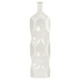 thumbnail image 2 of Urban Trends Collection 24406 Ceramic Round Bottle Vase With Dimpled Sides- Medium - White, 2 of 3
