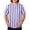 Purple_003, variant on Domuza Scrub Tops Men Plaid Stripe Printed Short Sleeve V Neck Work Uniform Loose Fit Comfy Soft Medical Scrub Tops with 3 Pockets Blue 3XL