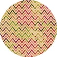 thumbnail image 1 of Ahgly Company Machine Washable Indoor Round Transitional Orange Area Rugs, 4' Round, 1 of 7