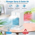 thumbnail image 3 of Mobile Air Conditioner, Mini Evaporative Air Cooler, 4 In 1 Air Cooler, Quiet Portable Air Conditioner, 3 Speeds, 2/4h Timer, Usb Fan Fan For Home/off, 3 of 5