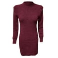 thumbnail image 5 of Womens Sweater Dress High Collar Long Sleeve - Solid Color Knitted Dress, Polyester/Spandex - Casual/Party, All Seasons - Sizes S to XXXXXL, 5 of 5