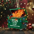 thumbnail image 5 of chaungfeng 3.1 Inch Dumpster Fire Christmas Hanging Ornament, Funny Holiday Dumpster Fire Christmas Decorations, 2D Acrylic Party Decor Xmas Tree Ornaments Gifts, 5 of 5