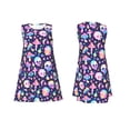 thumbnail image 7 of Honeii mushroom colorful Skull star Print Women's Sleeveless Dress, Loose Fit Casual Dress for Women, Summer Fashion Dress, 7 of 7