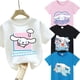 thumbnail image 2 of Cinnamoroll-Camiseta de Sanrio para niñas, ropa Kawaii de algodón, cómoda, Base de Anime, 2 of 4