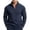 Dark Blue, variant on Men's Quarter Zip Long Sleeve Pullover Raglan Sleeve Soft Stretch Quick Dry Mock Neck Casual Golf Base Layer Top for Daily Outdoor Travel