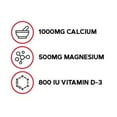 thumbnail image 2 of GNC Calcium Plus Magnesium & Vitamin D-3 1000mg | Essential for Building Strong Bones | 180 Count, 2 of 5