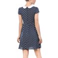 thumbnail image 2 of INSPIRE CHIC Women's Doll Collar Above Knee Hidden Zipper Back Dress, 2 of 5