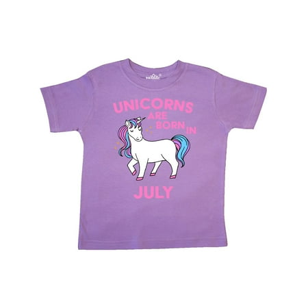 

Inktastic Unicorns are Born in July Gift Toddler Boy or Toddler Girl T-Shirt