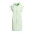 thumbnail image 7 of Kaemgyyd Bathrobe for Women Soft Comfy Short Sleeve Hooded Loungewear Knee Length Quick-Dry Sleepwear Button down Robes（Green,One Size）, 7 of 7