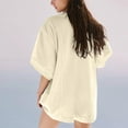 thumbnail image 5 of Penkiiy Short Rompers, Tshirt Shorts Romper, Summer Womens Shorts Dressy Jumpsuits Casual 2024 Trendy S Beige, 5 of 6