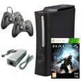 thumbnail image 1 of Microsoft Xbox 360 Elite Game Console with Two Retrofam Controllers and Halo 4 (Refurbished), 1 of 5