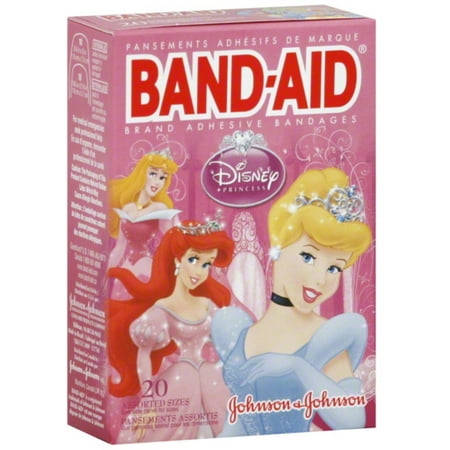 Princess Adhesive - 2 Pack - BAND-AID Children's Adhesive Bandages, Disney Princess, Assorted Sizes 20 ea