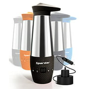 Car Kettle 12V, Portable Car Kettle Water Boiler with Temperature Control, Stainless Steel Inner, Quick Boiling, Auto Shut-Off, Leak Proof and Boil-Dry Protection, 348ml