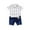 White, variant on Xinhuaya Toddler Baby Boy Short Sleeve Shirt & Shorts Set 1T 2T 3T 4T Outfits Summer Clothes