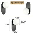 thumbnail image 6 of Claxy Black Wall Light Fixture with Globe Milk Glass Shade 1-Light, 6 of 6