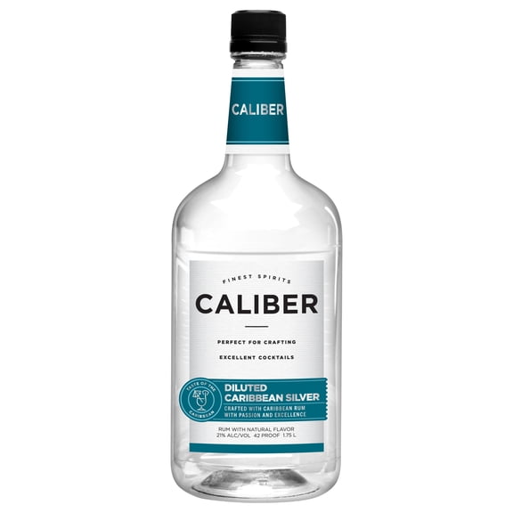 Caliber Caribbean Silver Rum, 1.75L Bottle, 42 Proof