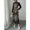 Black Gothic Style, variant on Black Gold Baroque Totem Print Dresses for Women Casual Fall Bodycon Gown Maxi Dress, Sizes S-2XL