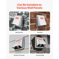 thumbnail image 6 of VEVOR 4 inch External Extractor Wall Vent Cover, Square AC Vent Gable Cover, Premium Stainless Steel & with Built-in a Protection Screen, for House,Bathroom,Garage,Kitchen,Basement (1 Pack, Silver), 6 of 9