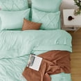 thumbnail image 5 of Cozy Comfort Mint Green King Size Comforter Set - Bedding Set King 7 Pieces, Pintuck Bed in a Bag Green Bed Set with Comforter, Sheets, Pillowcases & Shams, 5 of 7