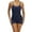 Navy, variant on Timegard Womens Bodysuits with Built in Bras Scoop Neck Adjustable Strap Short Slim Yoga Rompers Fashion
