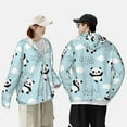 thumbnail image 3 of Rocae Cute Panda Bear Print Breathable Sun Protection Hoodie Quick-Dry Lightweight Long Sleeve Hoodie Unisex Running Sports Shirt 3X-Large, 3 of 9