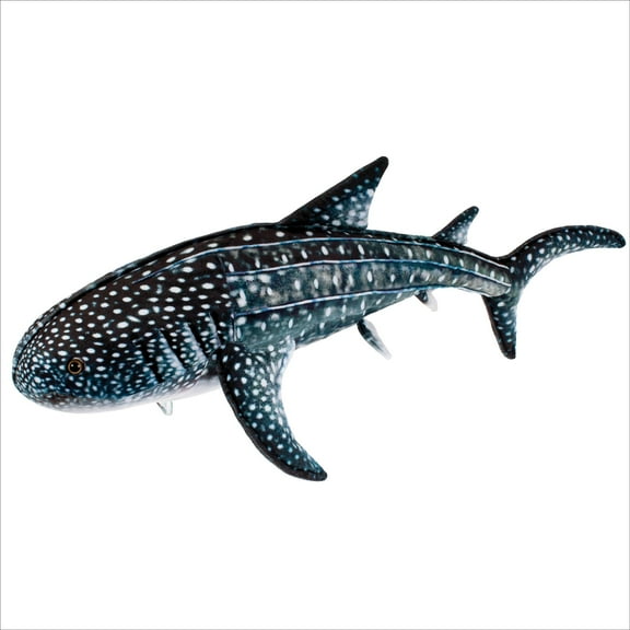 Real Planet 20" Blue Whale Shark Realistic Stuffed Animal, Marine Sea Life Plush Toy & STEM Learning Gift for Birthday Boys & Girls