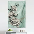 thumbnail image 1 of Rose Tapestry, Grunge Composition with Hand Drawing Style Roses Butterflies Vintage, Fabric Wall Hanging Decor for Bedroom Living Room Dorm, 5 Sizes, Seafoam Grey Black, by Ambesonne, 1 of 1