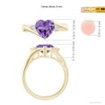 thumbnail image 5 of ANGARA Natural 1.5 Ct. Amethyst with Diamond Classic Ring in 14K Yellow Gold for Women (Ring Size: 3), 5 of 10