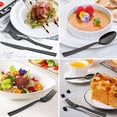 thumbnail image 2 of HLONK 40-Piece Black Silverware Set with Drawer Organizer  Stainless Steel Flatware Cutlery Set for Home Restaurant  Elegant Eating Utensils Tableware Plus Plastic Tray, 2 of 7