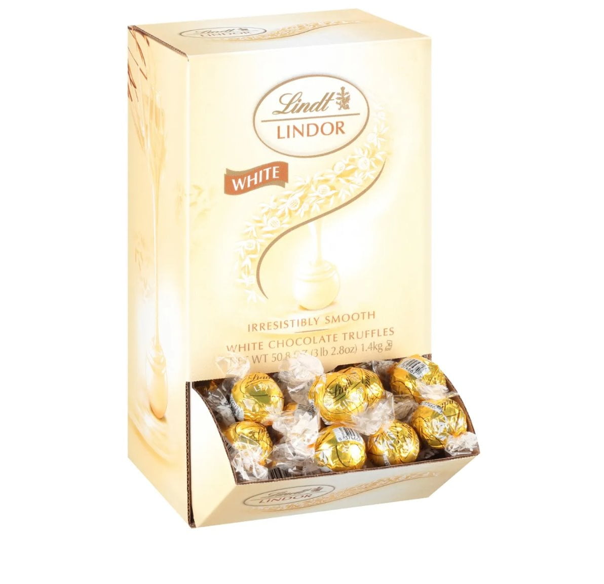 LINDT White Chocolate LINDOR Truffles Box (120pc, 50.8 oz)