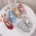 thumbnail image 2 of Crystal Slippers Cinderella Party Wedding Sequined Princess Leather Shoes, 2 of 3