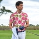 thumbnail image 3 of Balery Rose Flowers Camisa Polo de Hombre con Estampado, de Manga Corta y Tejido Medio, Camisa Tipo Golf Polo-X-Large, 3 of 6
