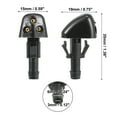 thumbnail image 3 of Unique Bargains 1 Pair Front Windshield Washer Nozzles Washer Spray Jet for Suzuki Swift MK2 2005-2010 Black, 3 of 6