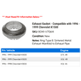 thumbnail image 2 of Exhaust Gasket - Compatible with 1996 - 1999 Chevy K1500 1997 1998, 2 of 2