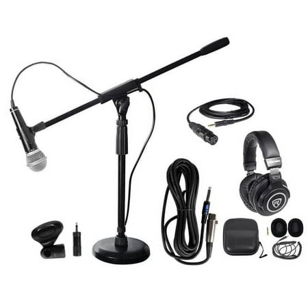 Samson PC Podcasting Podcast Microphone+Desk Stand w/Boom+Headphones