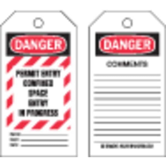 Brady Tag,5 3/4 in H,3 in W,Polyester,PK25 65299