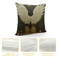 thumbnail image 4 of Nawypu Throw Pillow Covers Gold Gray Guardian Christmas Angel Wings White Holidays Celebrate Feather Greeting Handwriting Heaven Cushion Case Square Pillowcase for Home Decor, 4 of 5