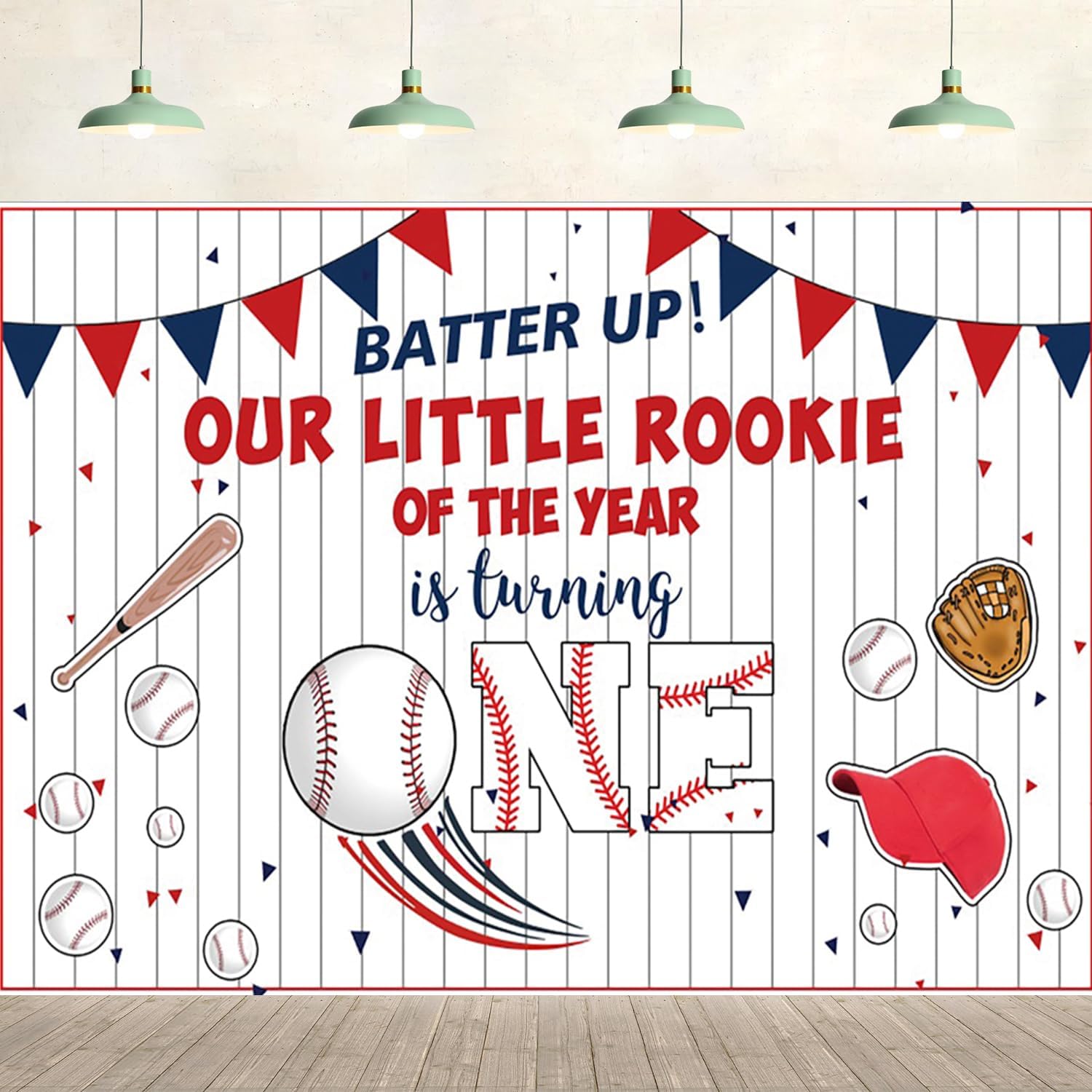 Baseball-Hintergrundbogen Für Partys – Dehnbarer Stoff, 120x210 Cm, Für Geburtstage, Babypartys & Fotoshootings