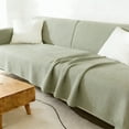 thumbnail image 5 of Waterproof and Urine Proof Sofa Cover Cloth for All Seasons – Non-Slip and Dirt-Proof Cushion Cover with Cat Claw and Hair Resistant Fabric, Easy to Clean, Fits Long Sofas, Green, 5 of 6