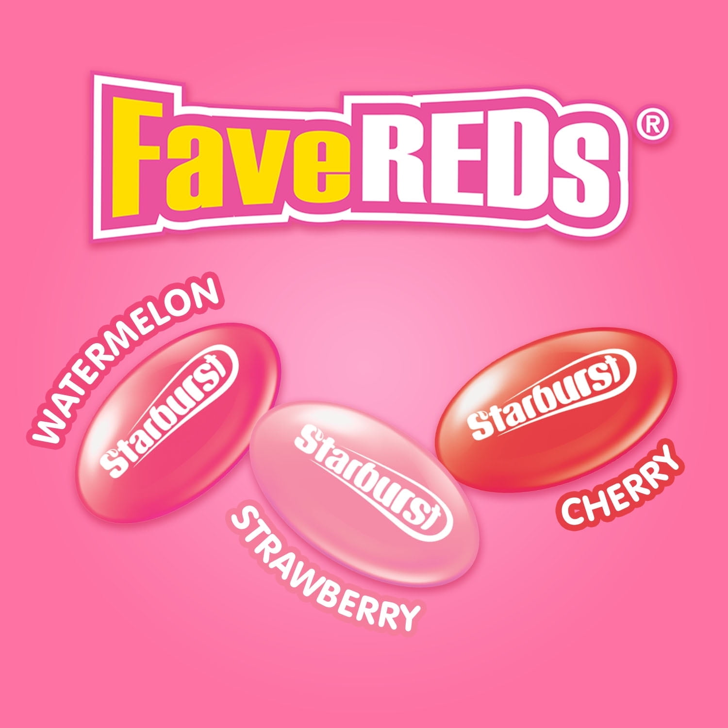 (3 pack) Starburst FaveREDs Jelly Beans Chewy Candy - 14 oz