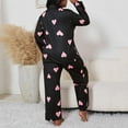thumbnail image 4 of HaoXianJian Womens Pajama Sets Long Sleeve Printed Lounge Set Two Piece Outfits Plus Size XL-5XL, 4 of 6