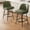 2-pack, Green PU, variant on 2/4pcs Counter Height Bar Stools, 26" Modern Upholstered Barstools with Backs and Metal Legs, PU Leather High Chairs with Arc Metal Footrest for Kitchen Island