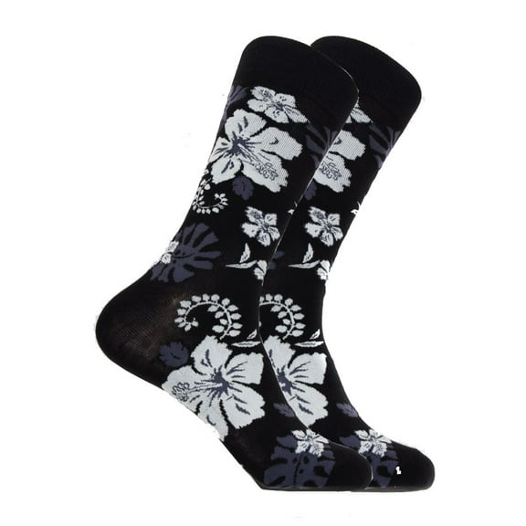 Mens Designer Hawaiian Flower Cotton Socks