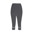thumbnail image 5 of FNFYFH Clearance Womens 2 Pack Yoga Capri Pants Solid Color Leggings Set,Gray, 5 of 5