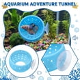 thumbnail image 4 of Aquarium Fish Tunnel Toy With Suction Cup Blue 1 Pack Fish Hideaway Playground For Fish Tank, 4 of 7