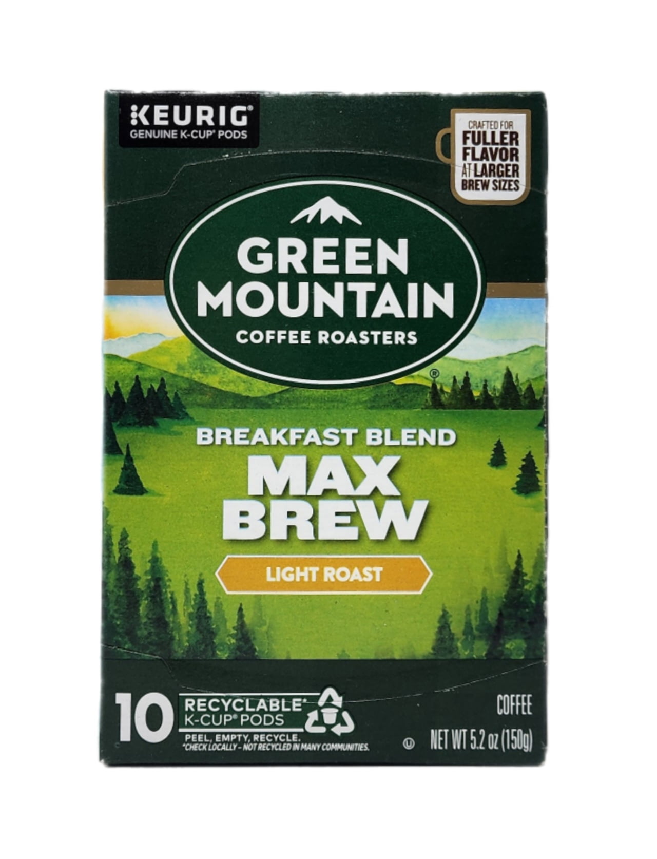 Green Mountain Max Brew Breakfast Blend K Cups 3 Pack, 10 K Cups Per Box