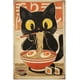 thumbnail image 1 of Letrero de hojalata con diseño de gato, ramen japonés, metal vintage, 30,5 x 20,3 cm, divertido letrero de hojalata para decoración de pared, para casa, granja, bar, cafetería, club., 1 of 7