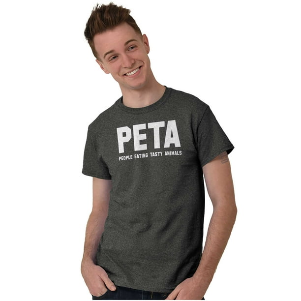 Food Short Sleeve T-Shirt Tees Tshirts PETA People Eating Tasty Animals  Funny Humor 